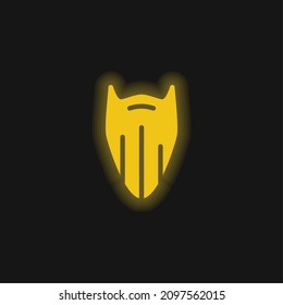 Bärengelbes leuchtendes Neonsymbol