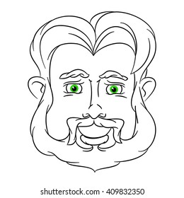 Bearded brutal man