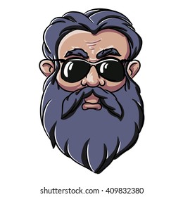 Bearded brutal man