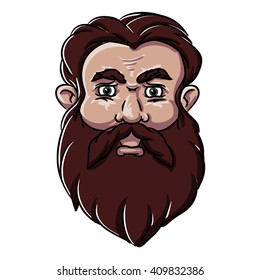 Bearded brutal man