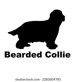  bearded collie dog silhouette dog breeds