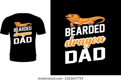 Diseño de camisetas de papá Dragon con barba.