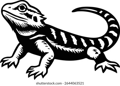 Bearded Dragon Design - Pogona isolated on transparent background