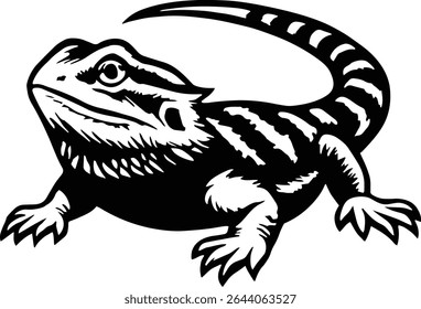 Bearded Dragon Design - Pogona isolated on transparent background