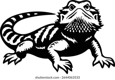 Bearded Dragon Design - Pogona isolated on transparent background