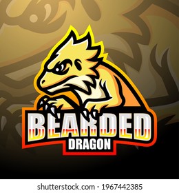 Bearded dragon esport logo mascot