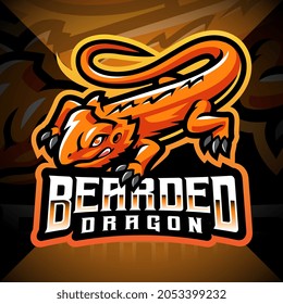 Bearded dragon esport mascot logo