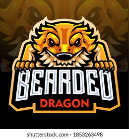 Mascota de dragón doblada. diseño de logotipo de apoyo