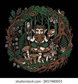 A bearded forest gnome