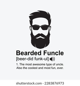 Bearded Funcle T Shirt Uncle Definition Shirt Fun Uncle Tee