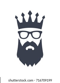 Bearded King with glasses.