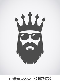 Bearded King Wearing Sunglasses