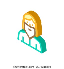 vector de icono isométrico madam barbudo. signo de madam barbudo. ilustración de símbolo aislado