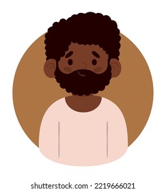 icono de avatar de hombre barbudo aislado