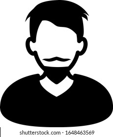 bearded man avatar icon or symbol vector illustration