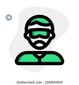 Bearded man avatar with sunglasses