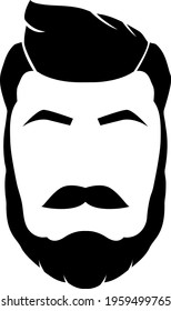 Bearded Man Barber Shop Icon