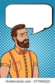 Bearded man, bubble