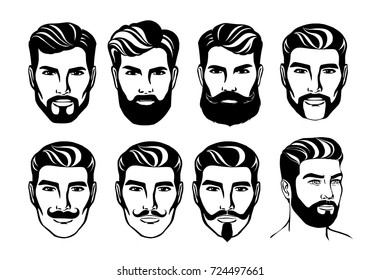 Face With Beard And Mustache Stock Vectors Images Vector Art