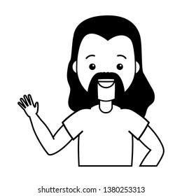 bearded man hipster