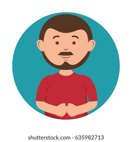 Bearded man icon.