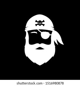 Bearded Man Icon Vector Pirate Illustration Stock Vector (Royalty Free ...