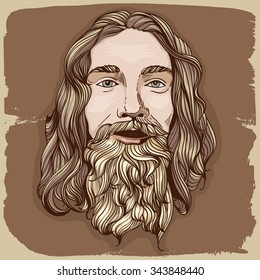 Bearded man illustration