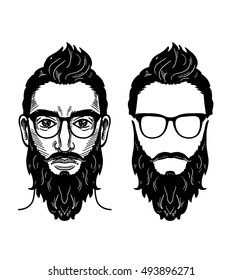 Bearded man Layered image Modify picture as you like