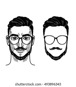 Bearded man Layered image Modify picture as you like