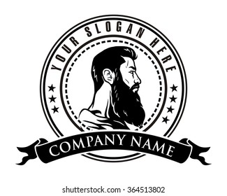 bearded man logo