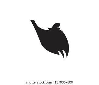 Bearded man logo silhouette
