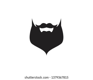 Bearded man logo silhouette