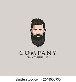 Bearded Man Logo Vector Image Stock Vector (Royalty Free) 2148050935 ...