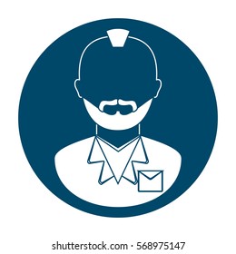 bearded man with mohawk icon image vector illustration design 