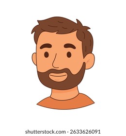 Bearded man portrait for grooming and skincare concept