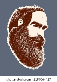 A Bearded Man Portrait Lumber Jack Style