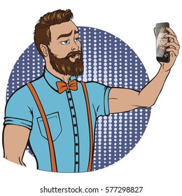 bearded man selfie