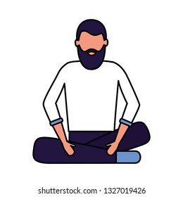 bearded man sitting