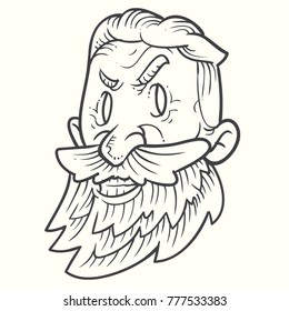 bearded man smile