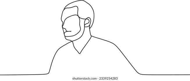 bearded man with smiling lips