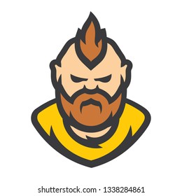 Bearded man Vector sign