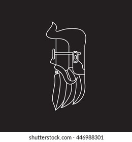 bearded man's vector illustration