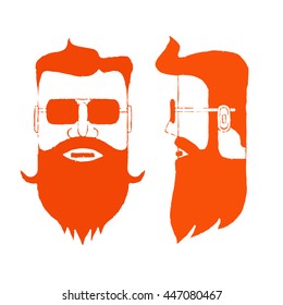 bearded man's vector illustration