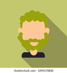 Bearded men face, hipster character. Fashion silhouette, avatar, emblem, icon, label. Vector illustration.