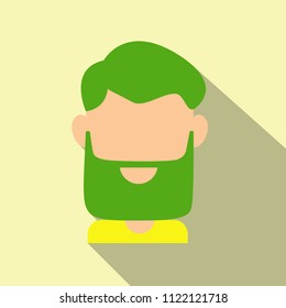 Bearded men face, hipster character. Fashion silhouette, avatar, emblem, icon, label. Vector illustration.