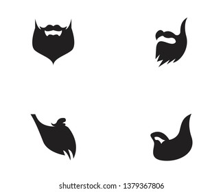 Bearded men logo silhouettes