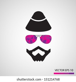 Bearded men,Illustration eps 10