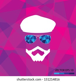 Bearded men,Illustration eps 10