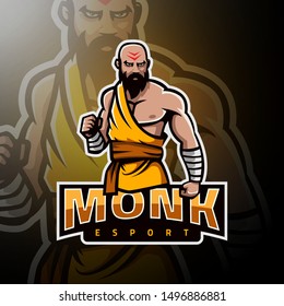 Bearded Monk Logo Gaming Esport Template