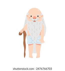 bearded old man Hermit cartoon 